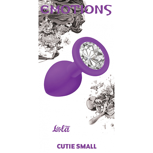 Анальная пробка Emotions Cutie Small Purple clear crystal
