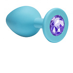 Фото 3: Анальная пробка Emotions Cutie Small Turquoise light purple crystal