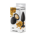 Фото 1: Анальная пробка Emotions Cutie Large Black golden crystal