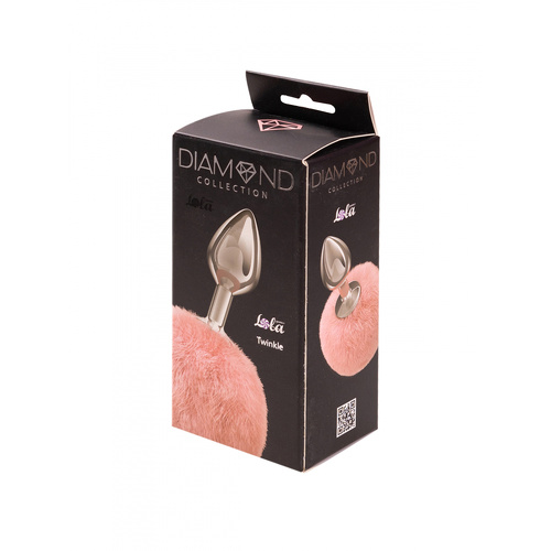 Анальная Пробка с Хвостом Diamond Twinkle Pink
