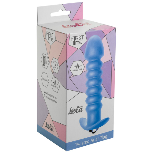 Анальная пробка с вибрацией Twisted Anal Plug Blue 