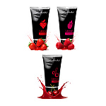 Фото 1: Сет съедобных лубрикантов JUJU  клубника, малина, вишня, 3х50ml