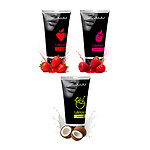 Фото 1: Сет съедобных лубрикантов JUJU  клубника, малина, кокос, 3х50ml 