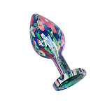 Фото 1: Эмалированная анальная пробка из алюминия с радужным кристаллом