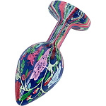 Фото 2: Эмалированная анальная пробка из алюминия с радужным кристаллом