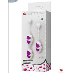 Фото 1: Набор шариков, 2 вида, силикон, водонепроницаемые, бело-фиолетовые