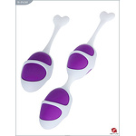 Фото 2: Набор шариков, 2 вида, силикон, водонепроницаемые, бело-фиолетовые