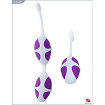 Фото 3: Набор шариков, 2 вида, силикон, водонепроницаемые, бело-фиолетовые