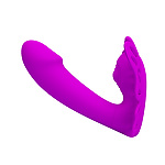 Фото 2: Вибратор с клиторальной и вагинальной стимуляциями Pretty Love с пультом ДУ