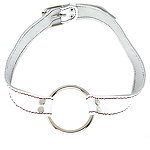 Фото 5: Кляп-рамка из натуральной кожи белый 2