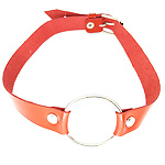 Фото 4: Кляп-рамка из натуральной кожи красный