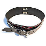 Фото 5: Ошейник с кольцом чёрный кожаный