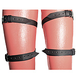 Фото 2: Гартеры №6 чёрные из натуральной кожи