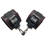 Фото 4: Наручники чёрные из мягкой кожи