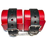 Фото 5: Наручники жёсткие красно-чёрные