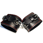 Фото 4: Наручники кожаные чёрные