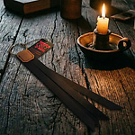 Фото 1: Мини-плеть - пэддл чёрная из натуральной кожи 40 см