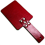 Фото 1: Пэддл кожаный чёрно-красный