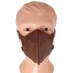 Фото 1: Маска-респиратор из натуральной кожи коричневая