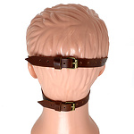 Фото 3: Маска-респиратор из натуральной кожи коричневая