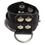 Фото 1: Сбруя для члена кожаная чёрная с креплением для поводка