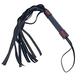 Фото 1: Плеть кожаная чёрная 45 см