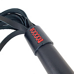 Фото 2: Плеть кожаная чёрная 45 см