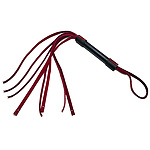 Фото 1: Плеть кожаная чёрно-красная змея,8 хвостов 32 см