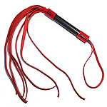 Фото 1: Плеть кожаная чёрно-красная