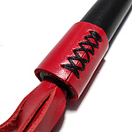 Фото 2: Плеть кожаная чёрно-красная