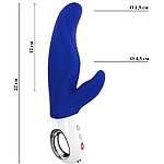 Фото 3: Вибратор-кролик FF LADY BI, синий