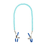 Фото 1: Голубые зажимы на соски с цепочкой