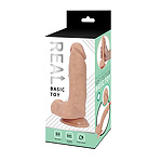 Фото 1: Реалистичный фаллоимитатор REAL с мошонкой на присоске, silicone, 17х4 см.