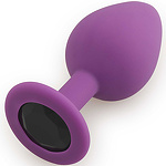 Фото 1: Анальная пробка Play Secrets Silicone Butt Plug Medium, фиолетовый черный