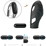 Фото 2: Вибронасадка на палец Baile Pretty Love Lich, черная