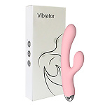 Фото 1: Силиконовый вибратор-кролик розовый