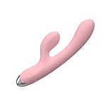 Фото 2: Силиконовый вибратор-кролик розовый