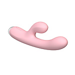 Фото 5: Силиконовый вибратор-кролик розовый