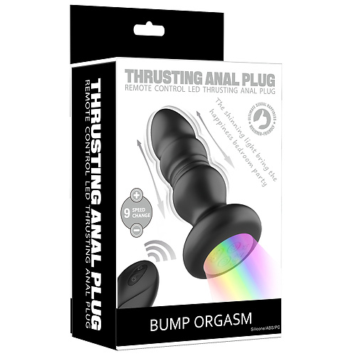 Светящаяся анальная пробка с возвратно-поступательной функцией