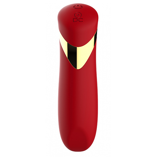 Силиконовый мини-вибратор красный